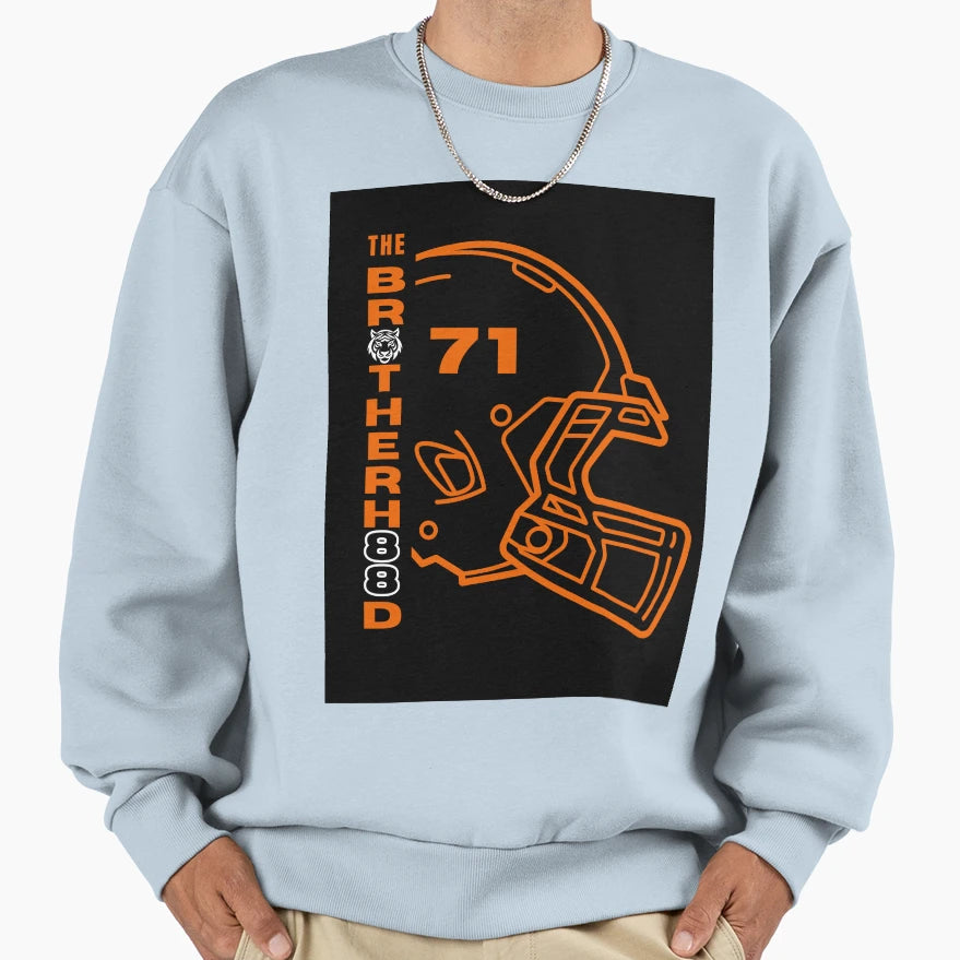 Tiger Football 88 Black Sweatshirt - Fun Novelty Design for Adults - T-Shirt, Sweatshirt, Hoodie