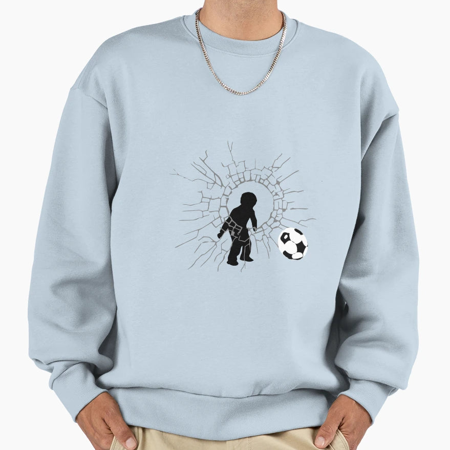 Soccer Breaking Window Sweatshirt - Aesthetic Graphic Unisex - T-Shirt, Sweatshirt, Hoodie