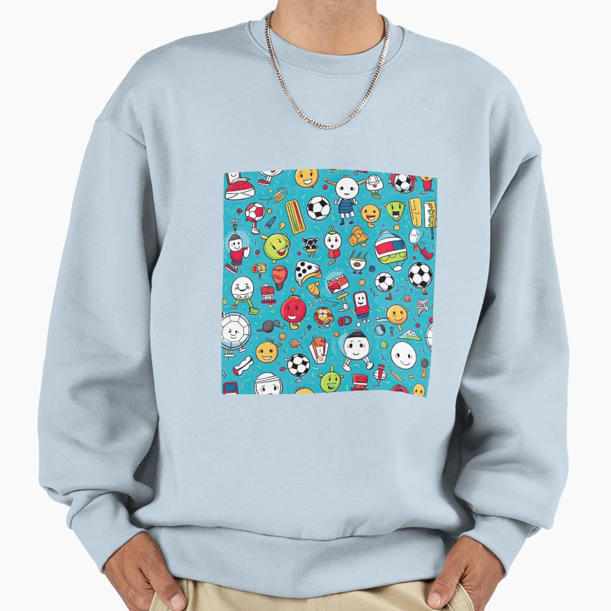 Football Seamless Sweatshirt - Graphic Print for Adults - T-Shirt, Sweatshirt, Hoodie