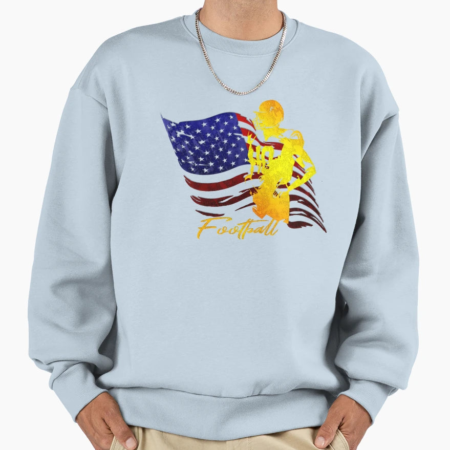 American Football National Sport Sweatshirt - Minimalist Print Unisex - T-Shirt, Sweatshirt, Hoodie