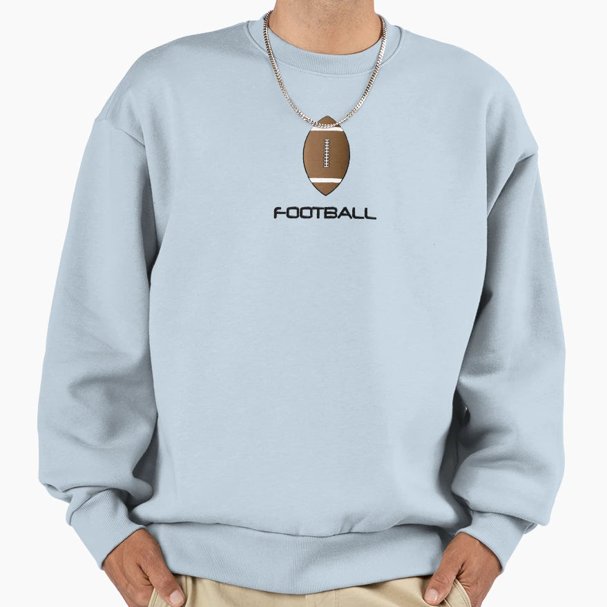 Football Rugged Sweatshirt - Minimalist Print Men Women - T-Shirt, Sweatshirt, Hoodie