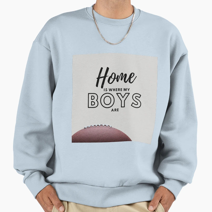 Home Is Where My Are Football Sweatshirt - Minimalist Print Men Women - T-Shirt, Sweatshirt, Hoodie