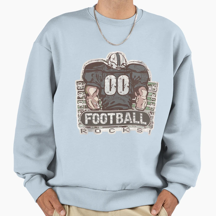 00 Football Rocks Black Team Sweatshirt - Graphic Print Unisex - T-Shirt, Sweatshirt, Hoodie