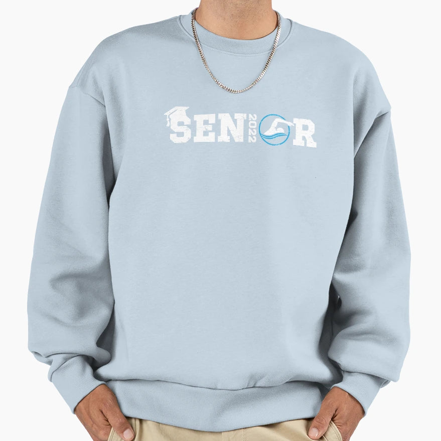 Senior Swimmer 2022 Swimming Senior Sweatshirt - Unique Graphic Men Women - T-Shirt, Sweatshirt, Hoodie