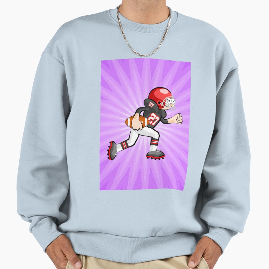Soccer Player Running Ball Sweatshirt - Novelty Apparel for Adults - T-Shirt, Sweatshirt, Hoodie