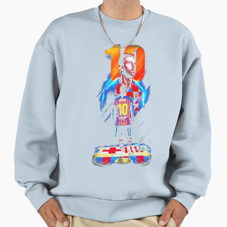 Messi Barcelona Sweatshirt - Casual Everyday Wear for Adults - T-Shirt, Sweatshirt, Hoodie