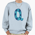 Initial Monogram Q Sweatshirt - Trendy Graphic for Adults - T-Shirt, Sweatshirt, Hoodie