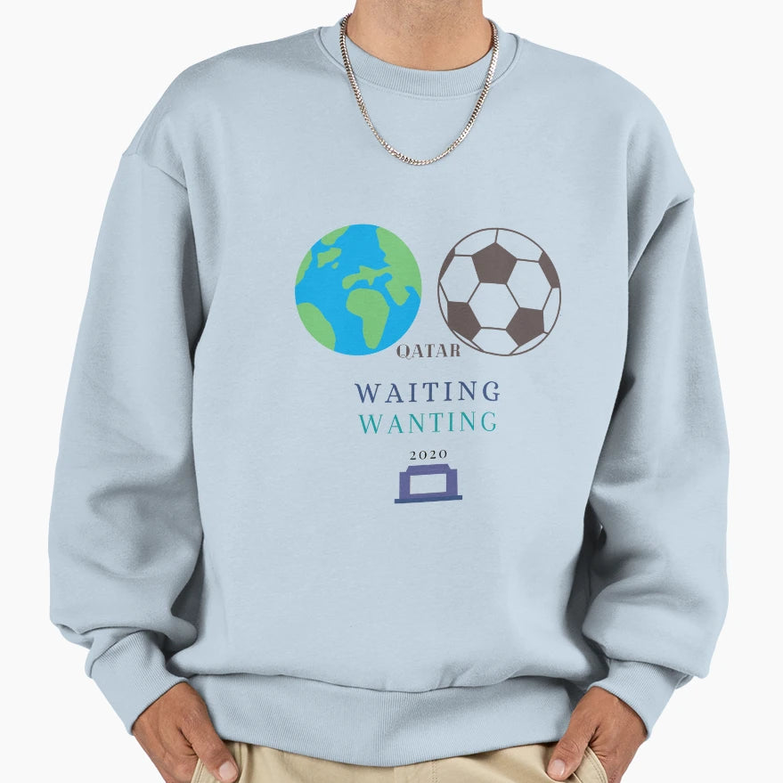 Wait And Watch Football Sweatshirt - Minimalist Print Unisex - T-Shirt, Sweatshirt, Hoodie
