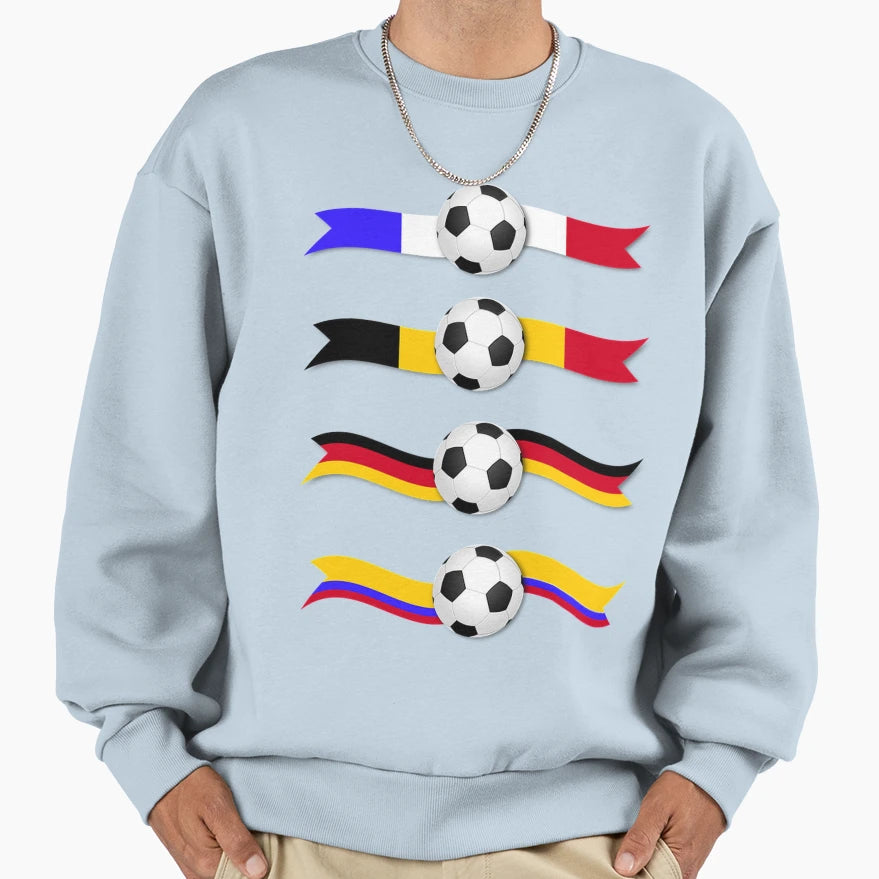 Football Basketball Outdoor White Sweatshirt - Graphic Print Men Women - T-Shirt, Sweatshirt, Hoodie
