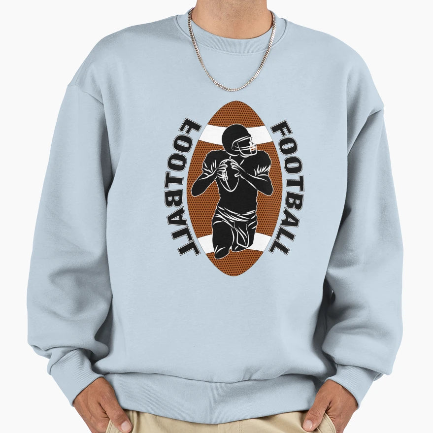 Football Player Brown Football Sweatshirt - Graphic Print Unisex - T-Shirt, Sweatshirt, Hoodie