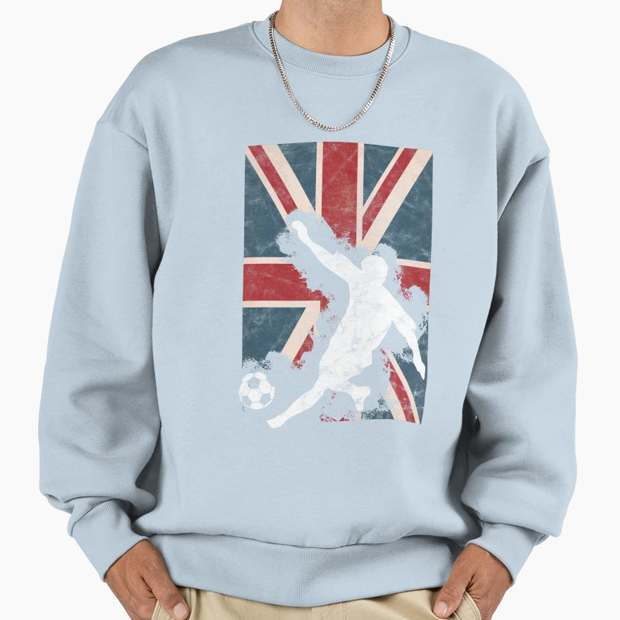 England Flag Soccer Player Team Sweatshirt - Graphic Print Unisex - T-Shirt, Sweatshirt, Hoodie