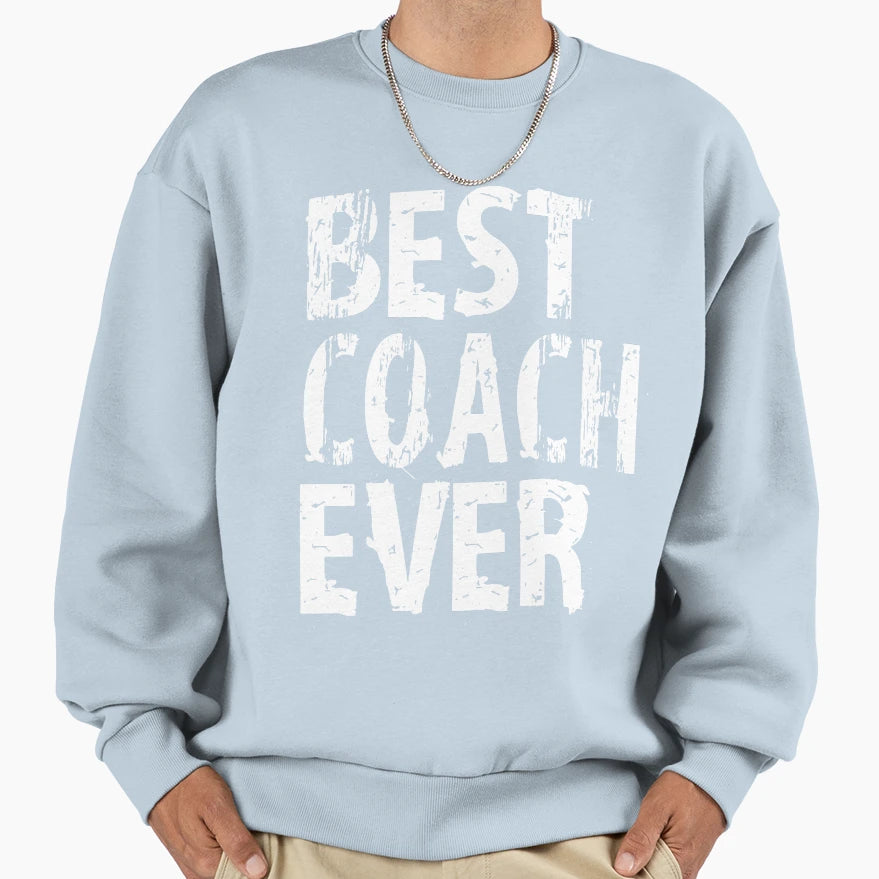 Best Coach Ever Football Little T-Shirt - Minimalist Print Men Women - T-Shirt, Sweatshirt, Hoodie