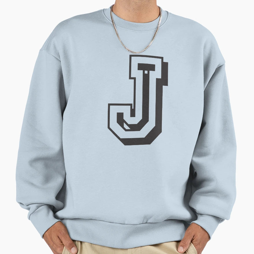Letter J College Font From Sweatshirt - Streetwear Style Men Women - T-Shirt, Sweatshirt, Hoodie