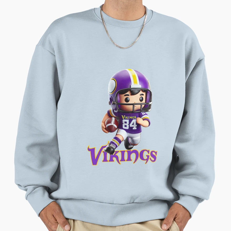 Minnesota Vikings 3 Sweatshirt - Graphic Print for Adults - T-Shirt, Sweatshirt, Hoodie