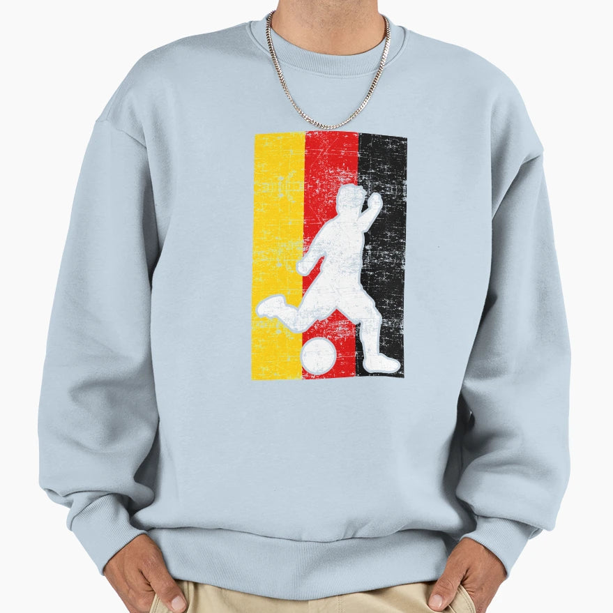 Germany Flag Soccer Player Sweatshirt - Custom Art Print Unisex - T-Shirt, Sweatshirt, Hoodie