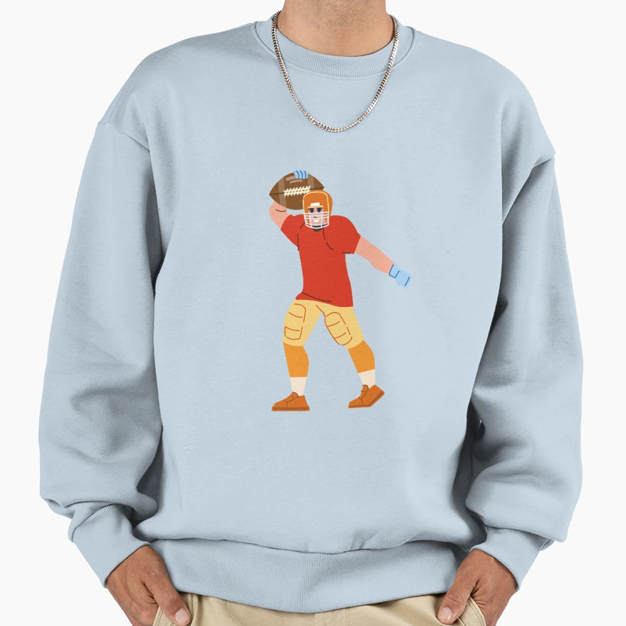 American Football Cartoon Sweatshirt - Custom Art Print Unisex - T-Shirt, Sweatshirt, Hoodie