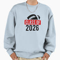 Class 2026 Football Graduation Sweatshirt - Fun Novelty Design Men Women - T-Shirt, Sweatshirt, Hoodie