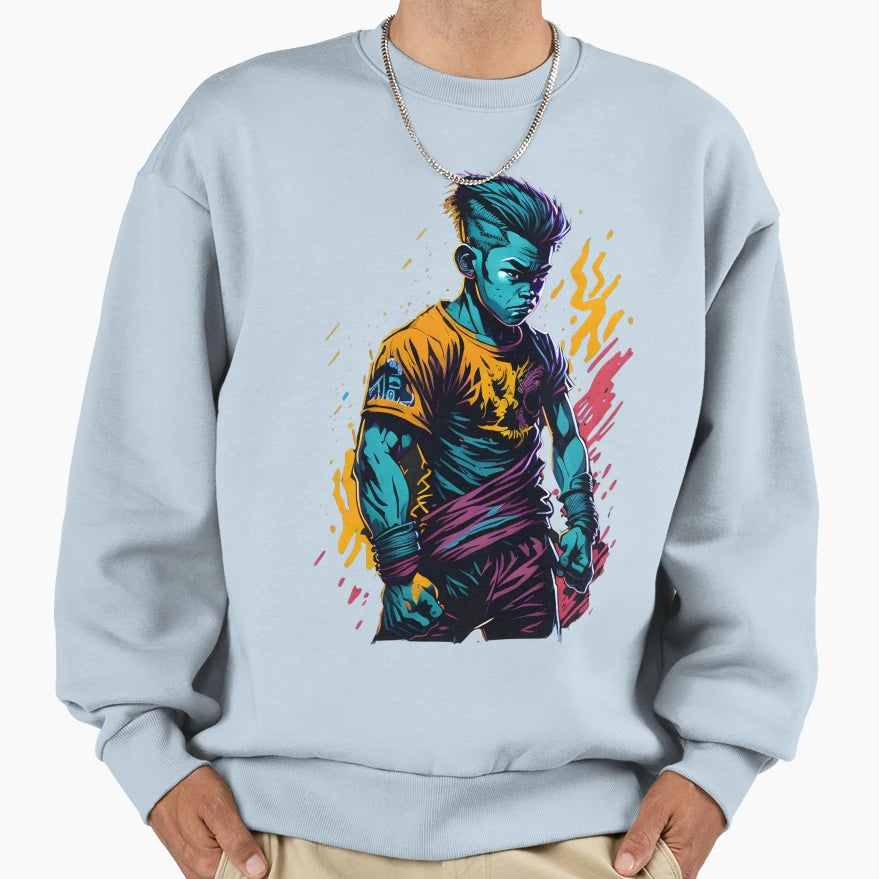 Courageous Fighter Inspiring Sweatshirt - Custom Art Print Men Women - T-Shirt, Sweatshirt, Hoodie