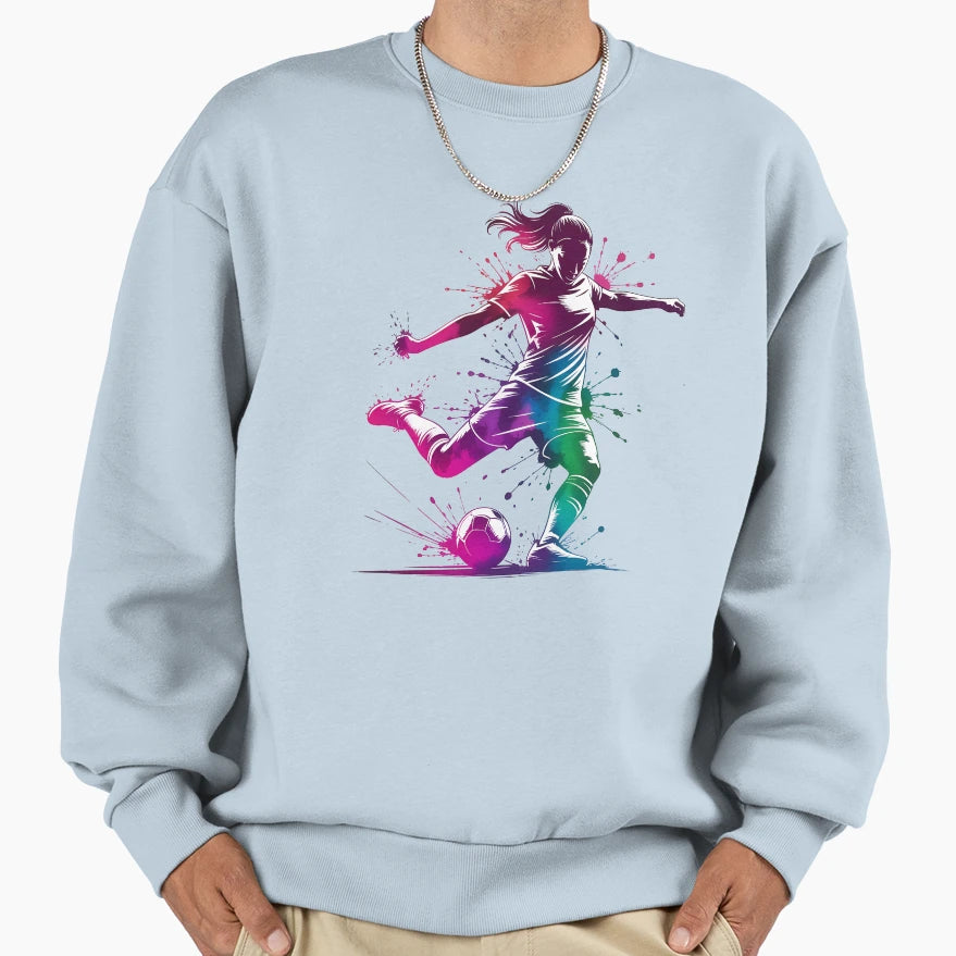 Vibrant Soccer Sweatshirt - Fun Novelty Design Unisex - T-Shirt, Sweatshirt, Hoodie