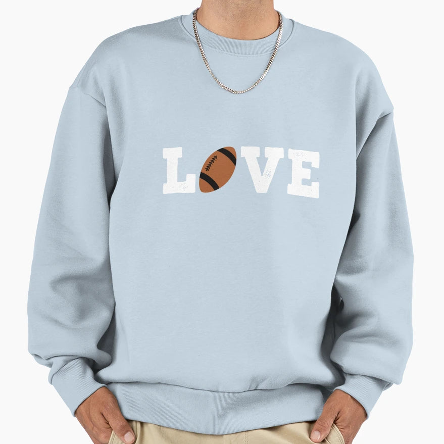 I Love Football Sweatshirt - Minimalist Print Unisex - T-Shirt, Sweatshirt, Hoodie
