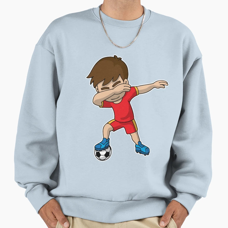 Dabbing Soccer Sweatshirt - Graphic Print Men Women - T-Shirt, Sweatshirt, Hoodie
