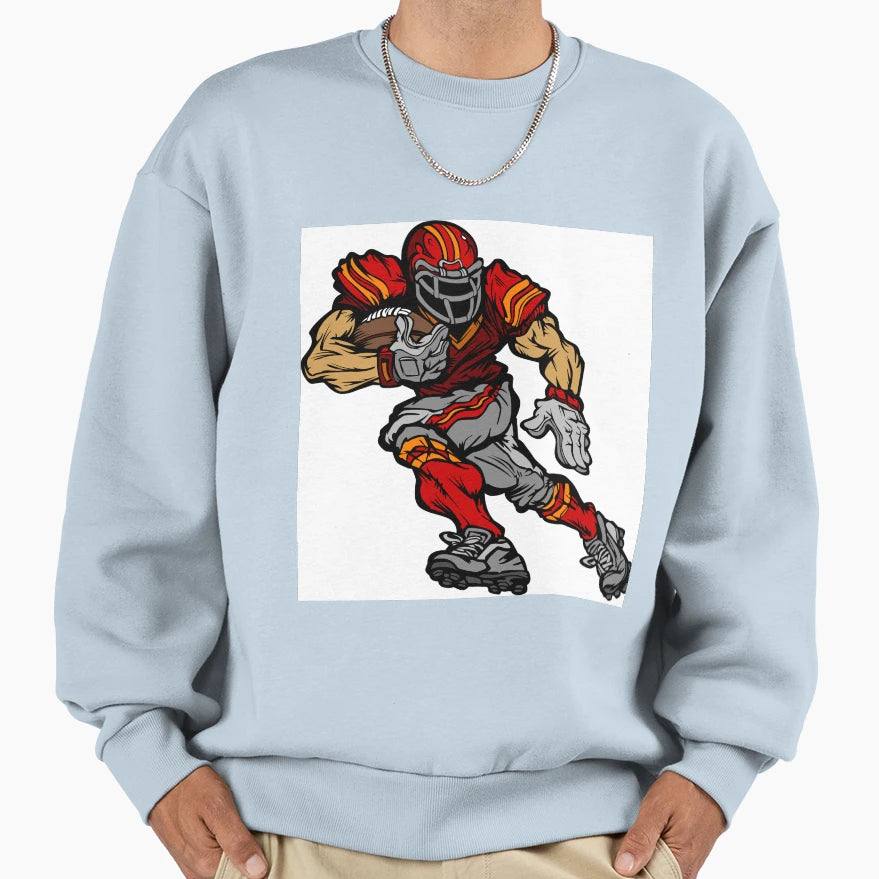 American Football Player Sweatshirt - Minimalist Print Men Women - T-Shirt, Sweatshirt, Hoodie