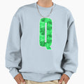 Letter Q Monogram Letter Art Green Sweatshirt - Unique Graphic Men Women - T-Shirt, Sweatshirt, Hoodie