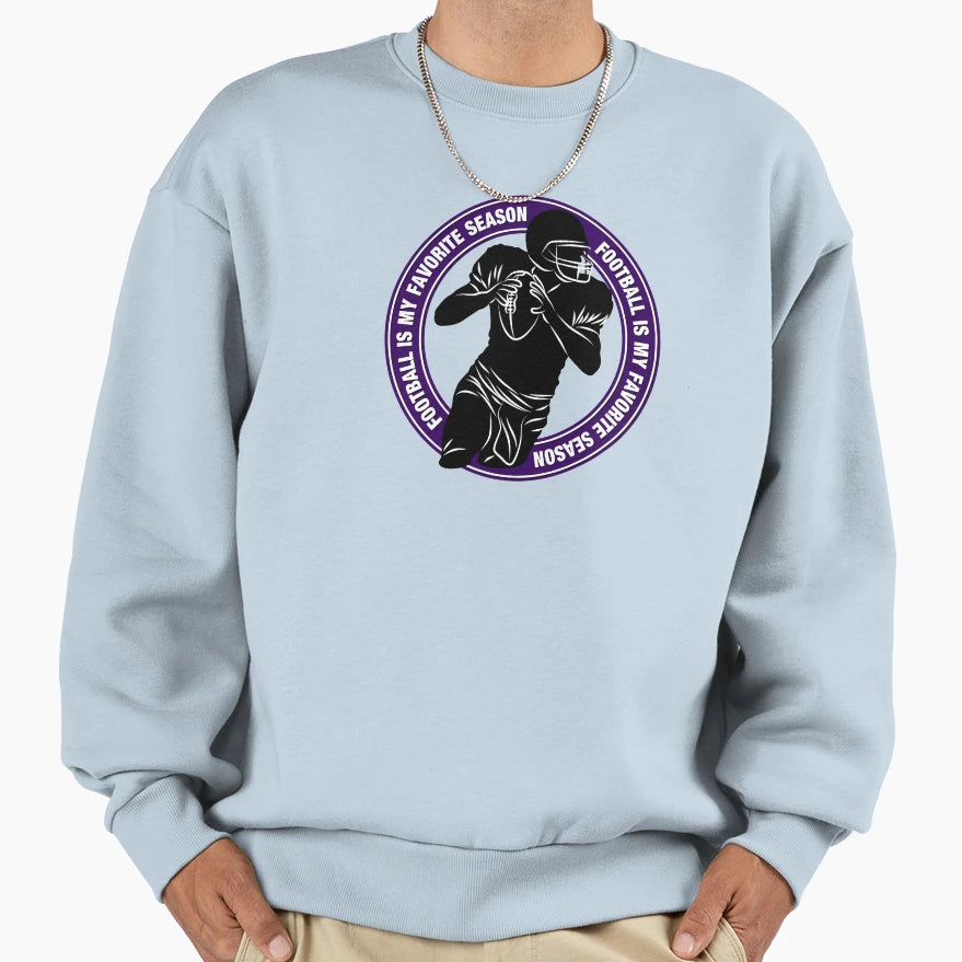 Football Is My Favorite Season Word Sweatshirt - Minimalist Print Unisex - T-Shirt, Sweatshirt, Hoodie