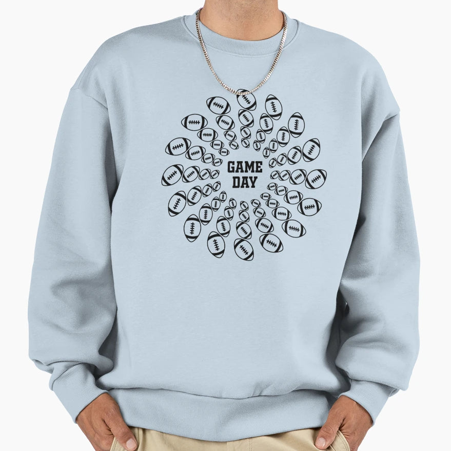 Mandala Game Day American Football Sweatshirt - Casual Everyday Wear Unisex - T-Shirt, Sweatshirt, Hoodie