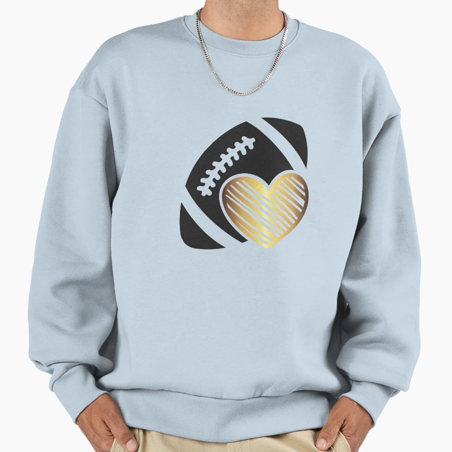 Love Football Sweatshirt - Trendy Graphic Men Women - T-Shirt, Sweatshirt, Hoodie