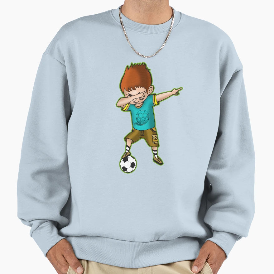Seccer Dabbing Funny Sport Fan Sweatshirt - Casual Everyday Wear Unisex - T-Shirt, Sweatshirt, Hoodie