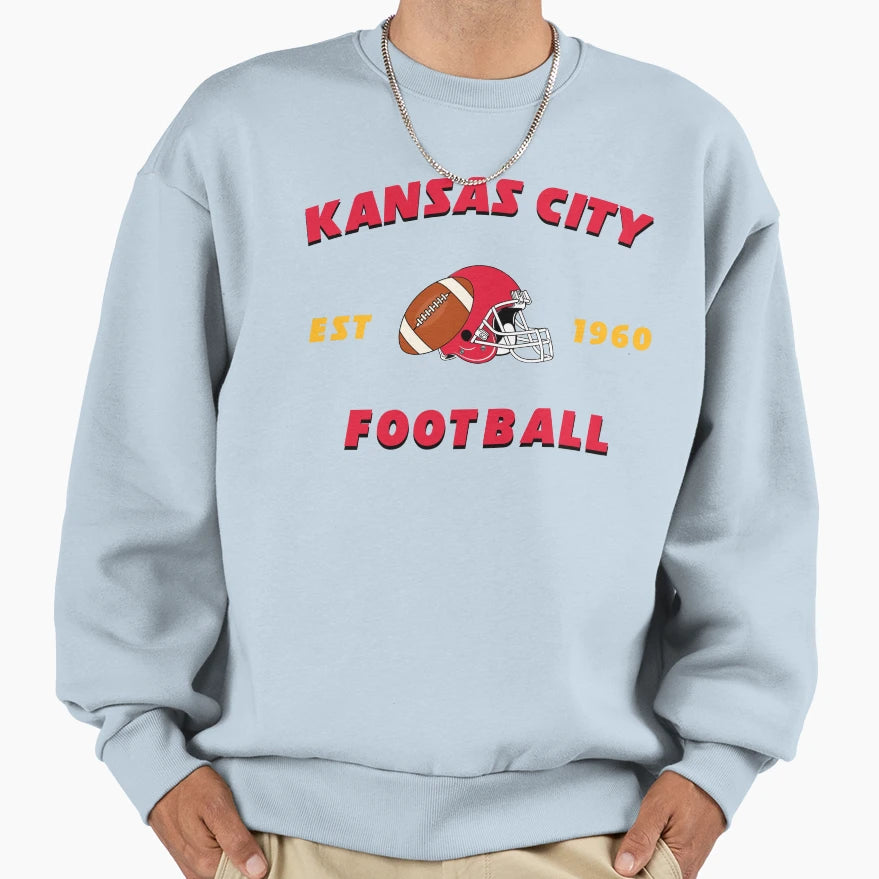 Kansas City Football Sweatshirt - Trendy Graphic Men Women - T-Shirt, Sweatshirt, Hoodie