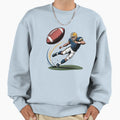 Football Player Kicking Football Sweatshirt - Graphic Print Men Women - T-Shirt, Sweatshirt, Hoodie