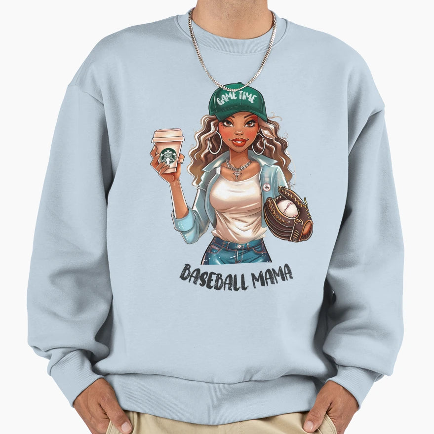 Trendy Gift Baseball Moms Sweatshirt - Unique Graphic for Adults - T-Shirt, Sweatshirt, Hoodie
