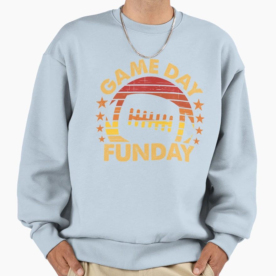 Game Day Fun Day Football Sunset Sweatshirt - Unique Graphic Unisex - T-Shirt, Sweatshirt, Hoodie