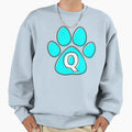 Blue Paw Monogram Q Sweatshirt - Custom Art Print Unisex - T-Shirt, Sweatshirt, Hoodie