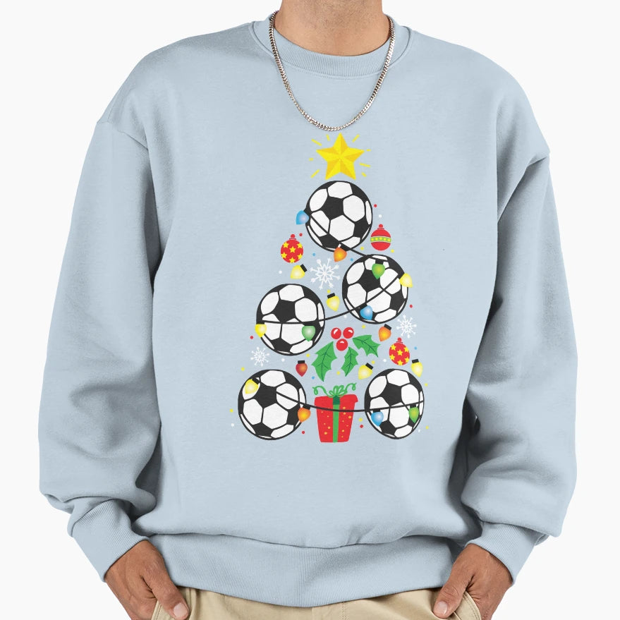 Football Soccer Tree Ornament Sweatshirt - Aesthetic Graphic Men Women - T-Shirt, Sweatshirt, Hoodie