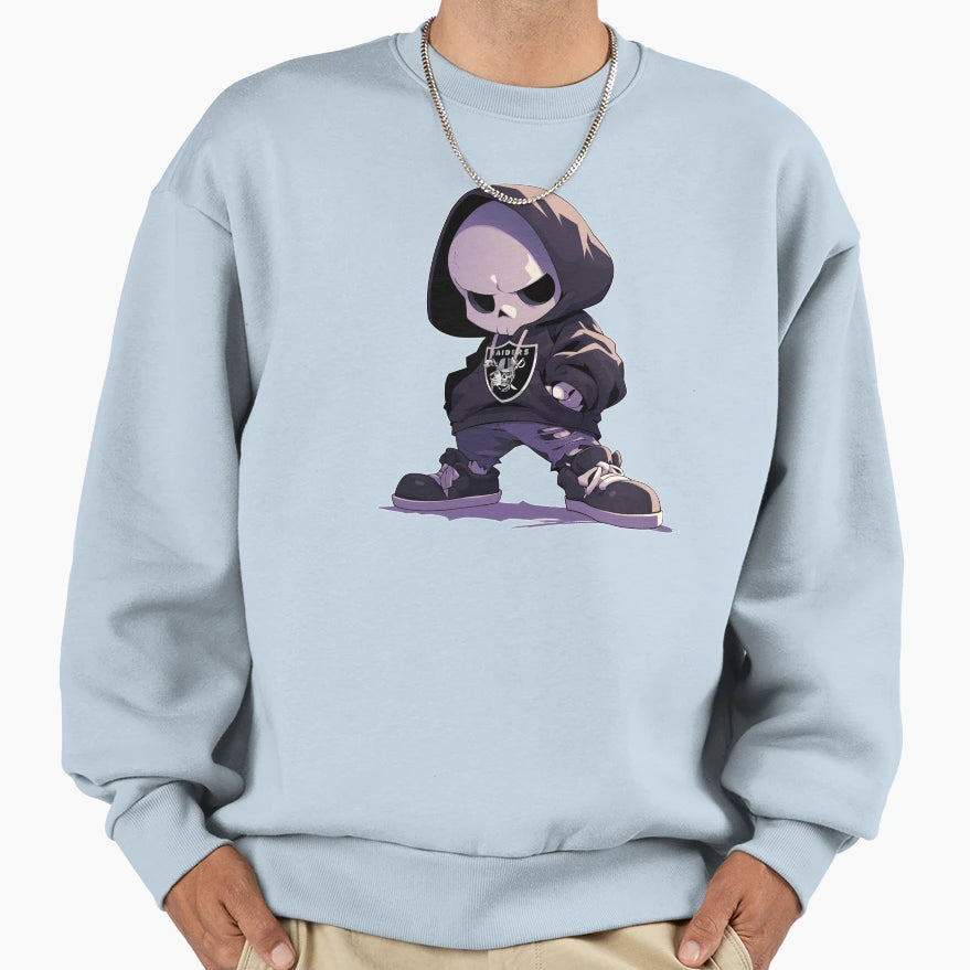 Raider Skeleton Hoodie - Fun Novelty Design Unisex - T-Shirt, Sweatshirt, Hoodie