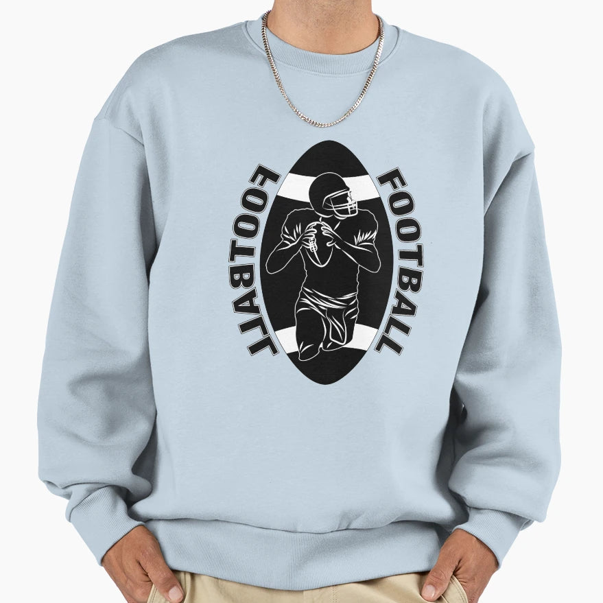 Football Player Black Football Sweatshirt - Minimalist Print Men Women - T-Shirt, Sweatshirt, Hoodie