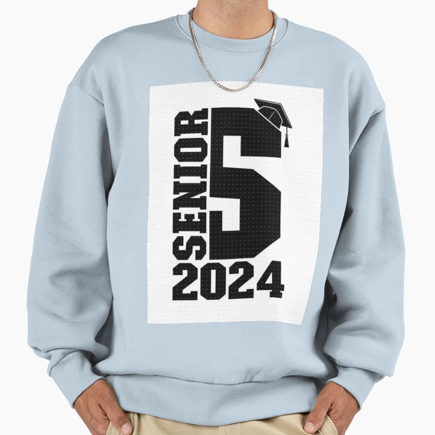 Seniors 2024 Sweatshirt - Novelty Apparel for Adults - T-Shirt, Sweatshirt, Hoodie
