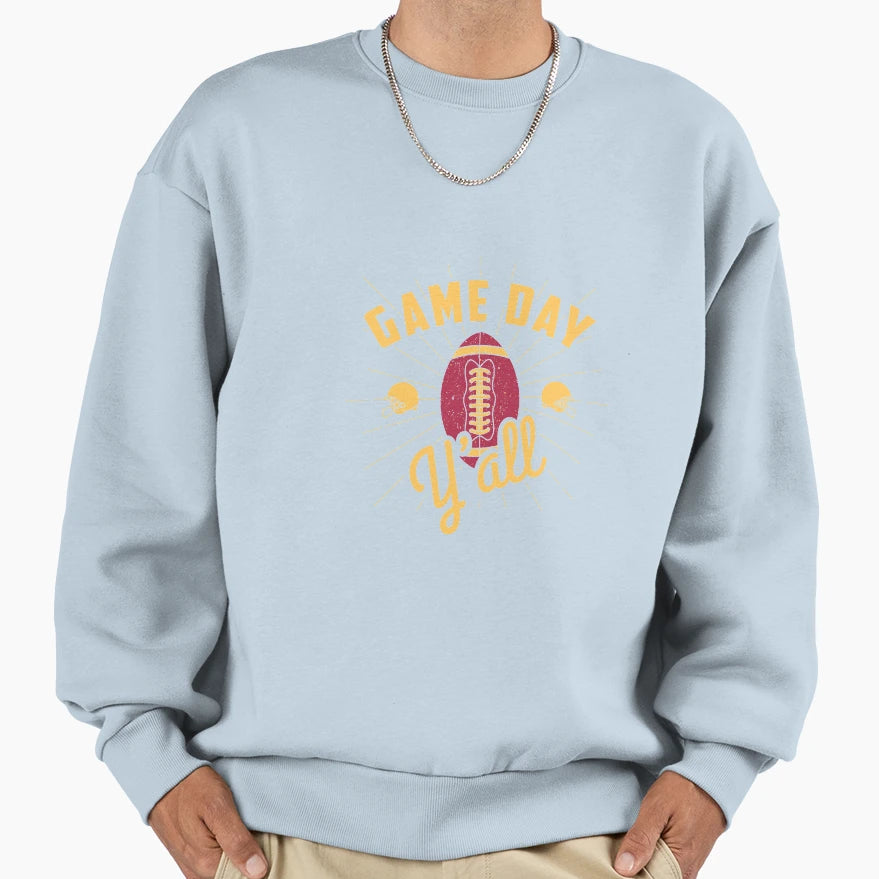 Game Day Yall Football Accessories T-Shirt - Custom Art Print Unisex - T-Shirt, Sweatshirt, Hoodie