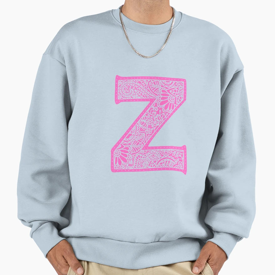 Z Monogram Mandala Zentangle Sweatshirt - Novelty Apparel Unisex - T-Shirt, Sweatshirt, Hoodie