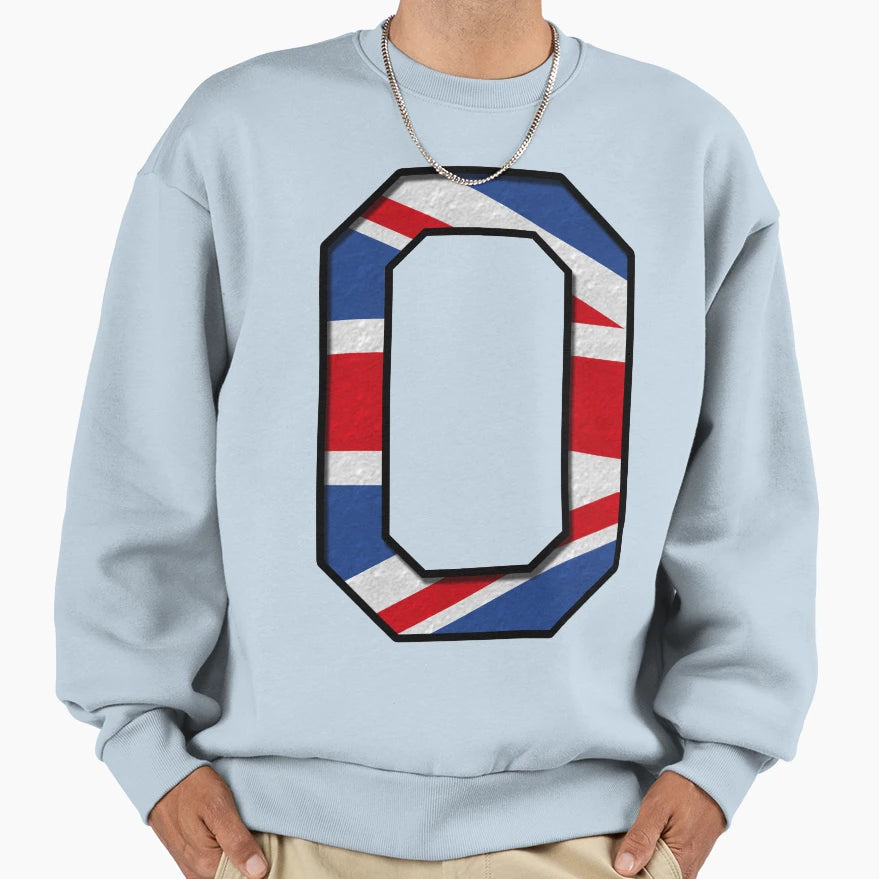 0 Uk Number Sports 3D Drop Shadow Sweatshirt - Novelty Apparel Men Women - T-Shirt, Sweatshirt, Hoodie
