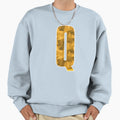 Letter Q Monogram Letter Art Yellow Sweatshirt - Trendy Graphic Men Women - T-Shirt, Sweatshirt, Hoodie