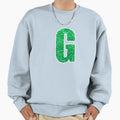 Letter G Green Water Wave Ocean Art Sweatshirt - Custom Art Print Men Women - T-Shirt, Sweatshirt, Hoodie