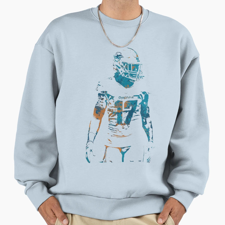 Jaylen Waddle Sweatshirt - Custom Art Print for Adults - T-Shirt, Sweatshirt, Hoodie
