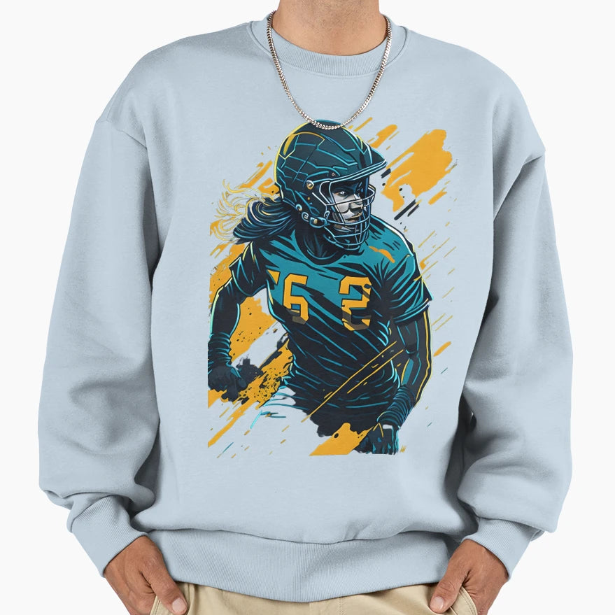 Its High Time Female Rugby Player Sweatshirt - Trendy Graphic for Adults - T-Shirt, Sweatshirt, Hoodie