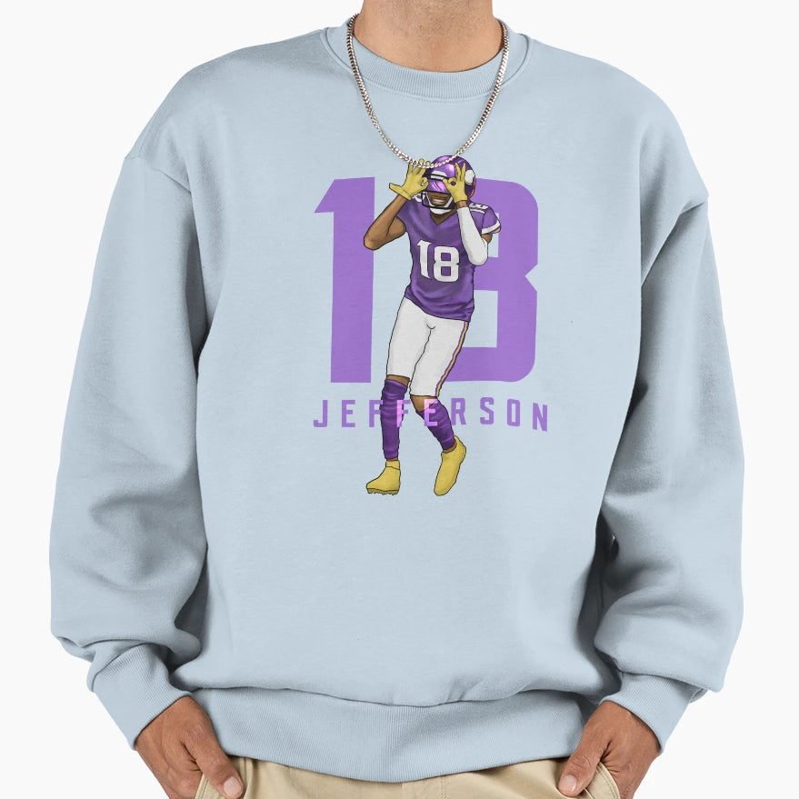 Jefferson 18 Sweatshirt - Aesthetic Graphic for Adults - T-Shirt, Sweatshirt, Hoodie