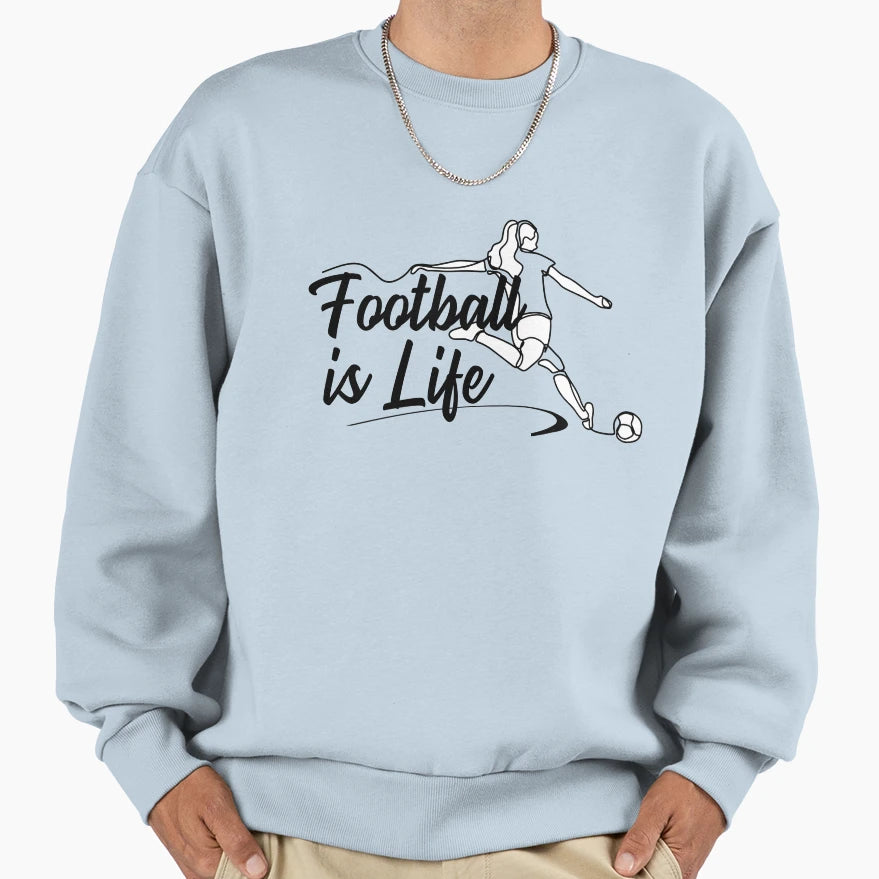 Football Is Life T-Shirt - Aesthetic Graphic for Adults - T-Shirt, Sweatshirt, Hoodie