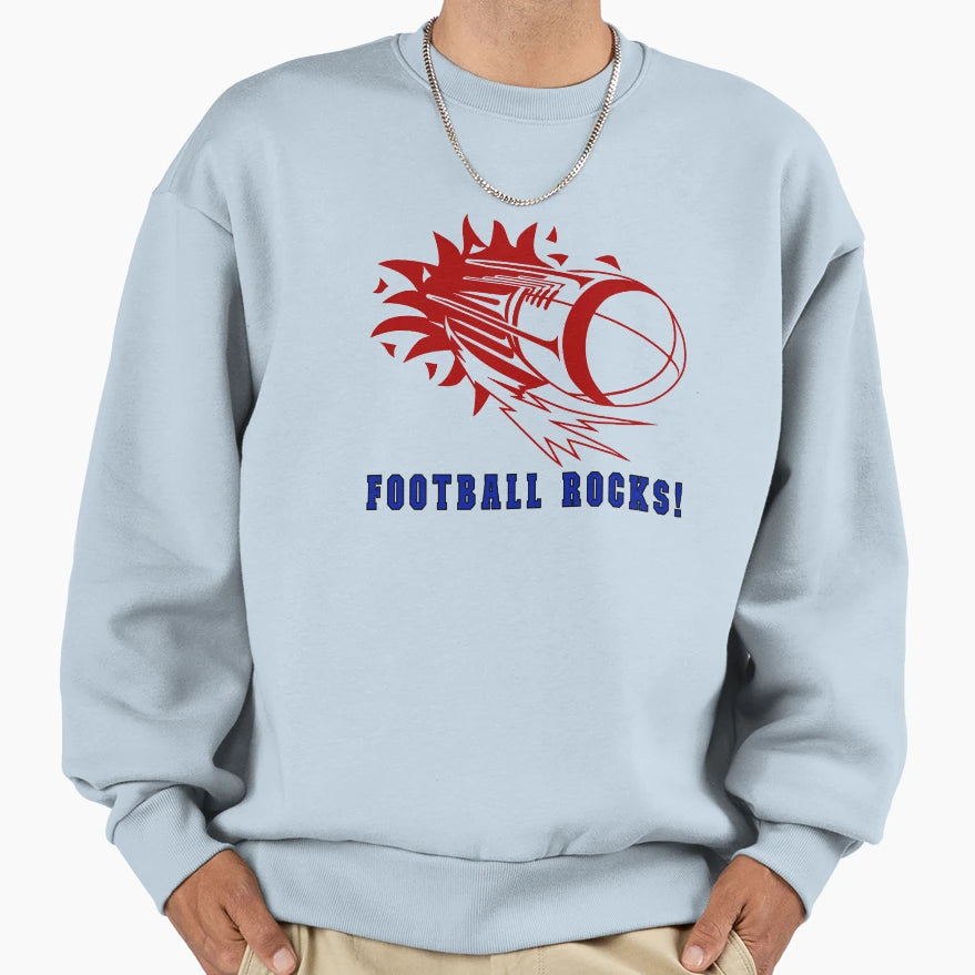 Football Rocks Sweatshirt - Aesthetic Graphic Unisex - T-Shirt, Sweatshirt, Hoodie